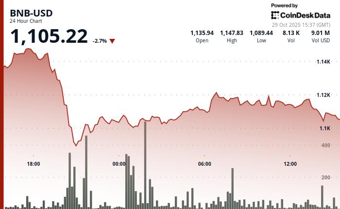 Cryptocurrency Market Downturn Prompts Traders to Focus on Technical Analysis; BNB Drops by 2.7%